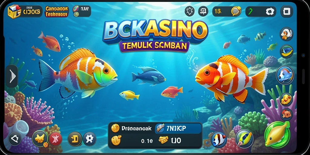 Screenshot menampilkan aksi menembak ikan yang mendebarkan dalam BCKASINO.