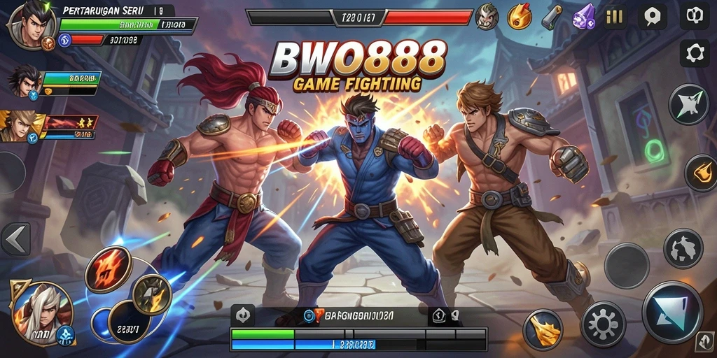 Tampilan menegangkan dalam gameplay BWO888 dengan aksi pertarungan yang intens.