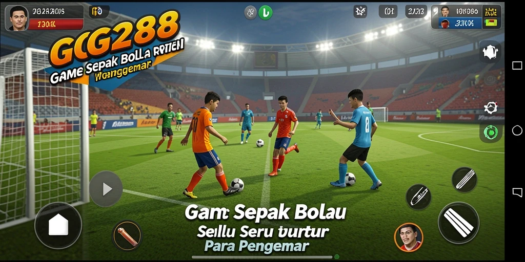 Tampilan gameplay GG288 yang mendebarkan dan penuh aksi sepak bola.