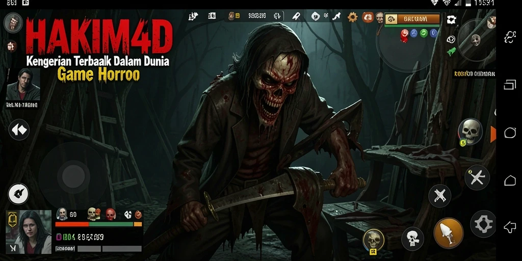 Gameplay HAKIM4D dengan suasana Horror yang mencekam dan mendebarkan.