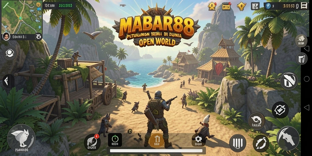 Tangkapan layar MABAR88 menampilkan gameplay seru di dunia terbuka.