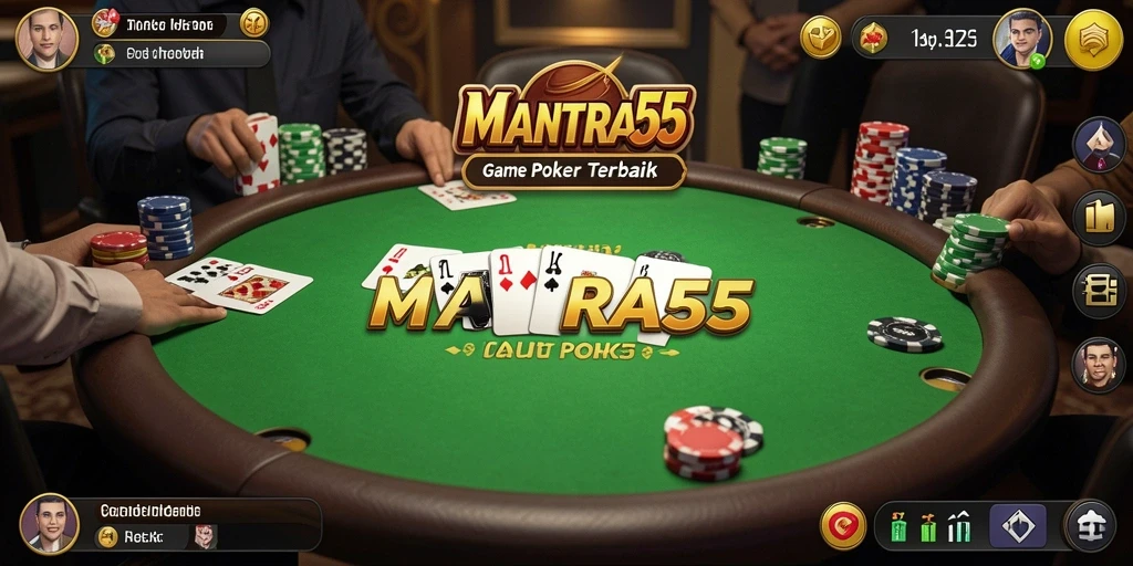 Tampilan screenshot permainan Poker yang mendebarkan di MANTRA55.