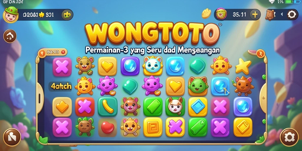 Gameplay menarik dalam WONGTOTO dengan elemen Match-3 yang menyenangkan.