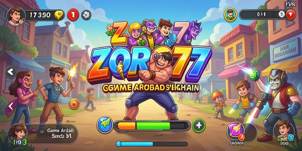Tampilan gameplay mendebarkan dari ZORO77 yang penuh aksi.